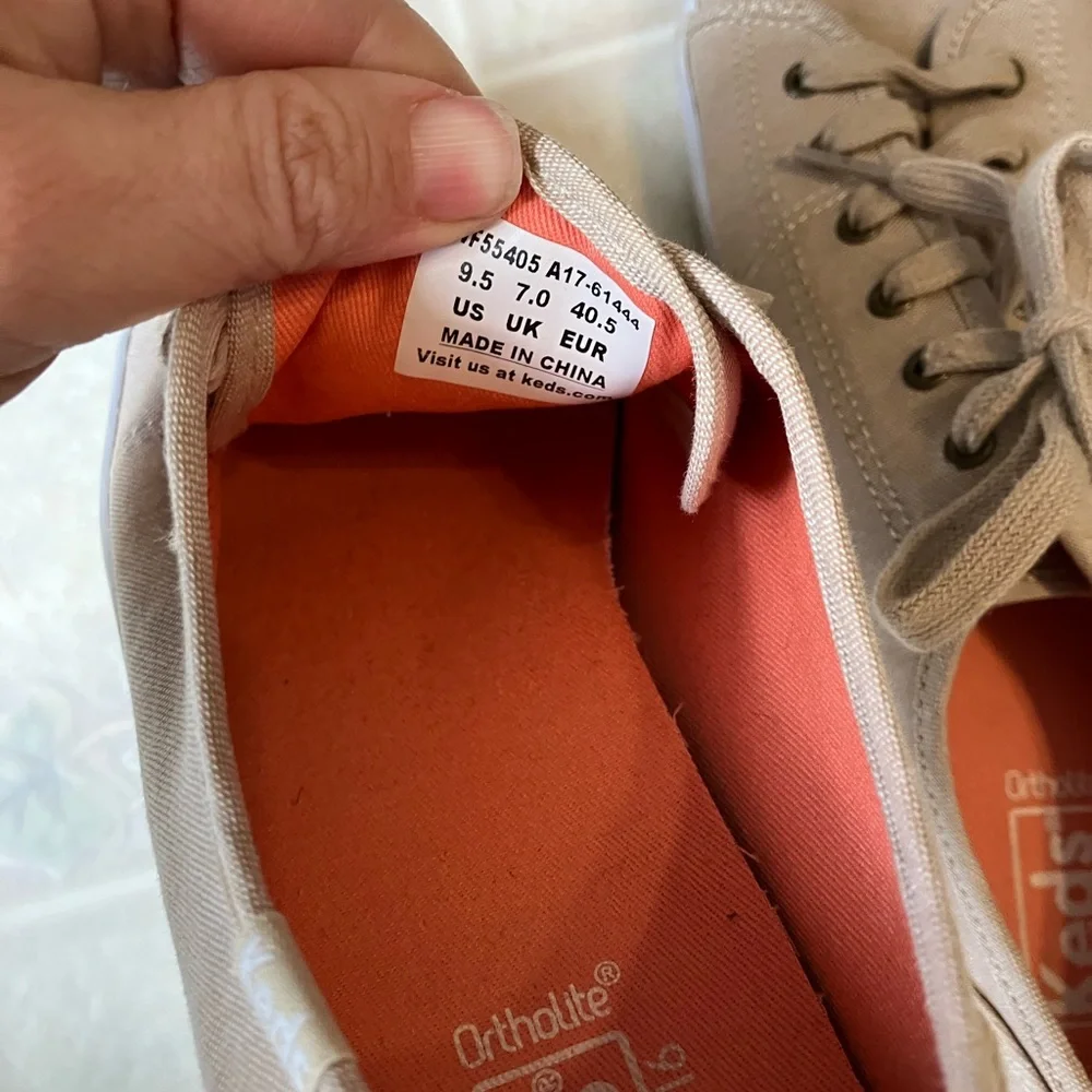 Keds‎ ortholite tan canvas lace up Sneakers